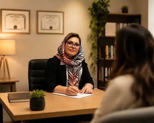 دکتر سهیلا منعم روانشناس در تهران در محیط مشاوره
